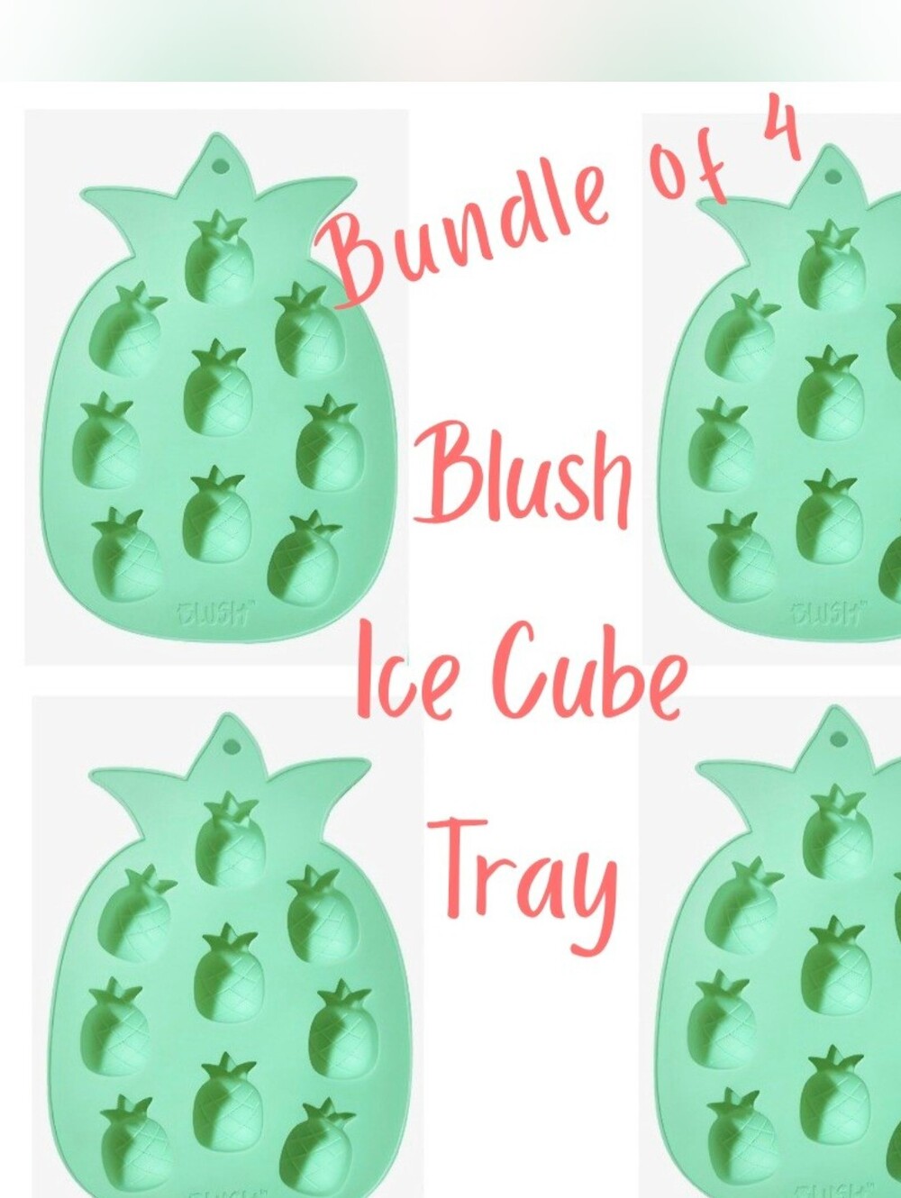 Bundle of 4: Blush - Pineapple Ice Cube Trays